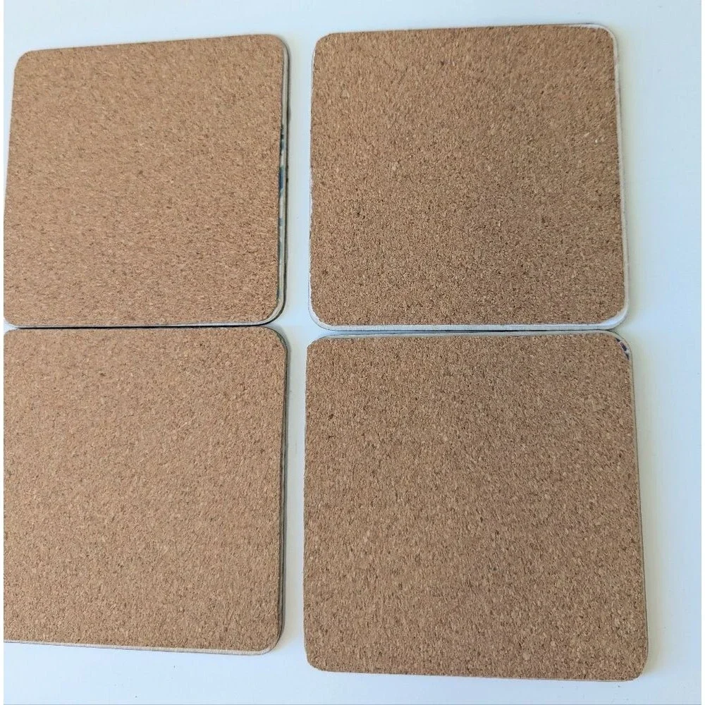 Set Of 4 Handmade Coasters Preppy Coastal Cottage Beachy Entertaining Hosting